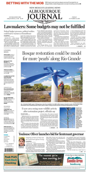 Cover of Albuquerque Journal