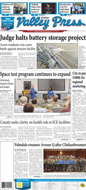 Cover of Antelope Valley Press