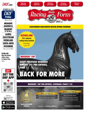 Cover of Daily Racing Form National Digital Edition