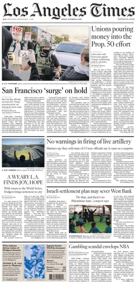 Cover of Los Angeles Times
