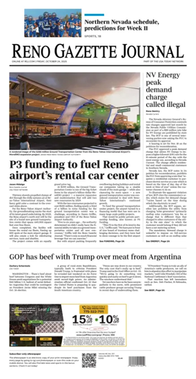 Cover of Reno Gazette Journal