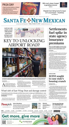 Cover of Santa Fe New Mexican