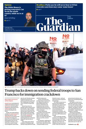 Cover of The Guardian (USA)