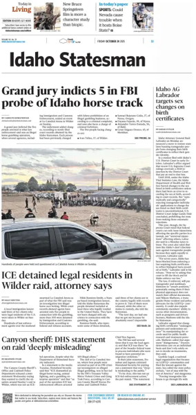 Cover of The Idaho Statesman