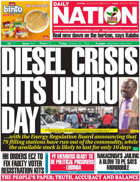 Cover of Daily Nation Newspaper