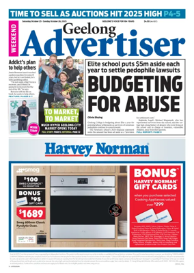Cover of Geelong Advertiser