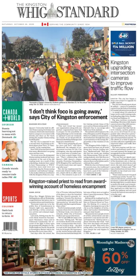 Cover of Kingston Whig-Standard