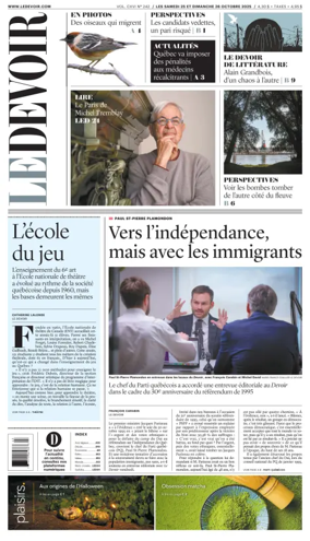 Cover of Le Devoir