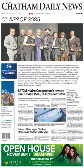 Cover of The Chatham Daily News