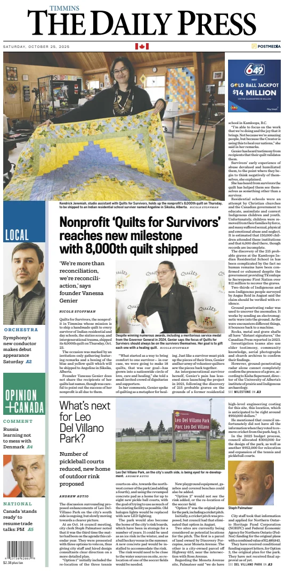 Cover of The Daily Press (Timmins)