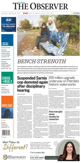 Cover of The Observer (Sarnia)