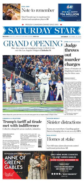 Cover of Toronto Star