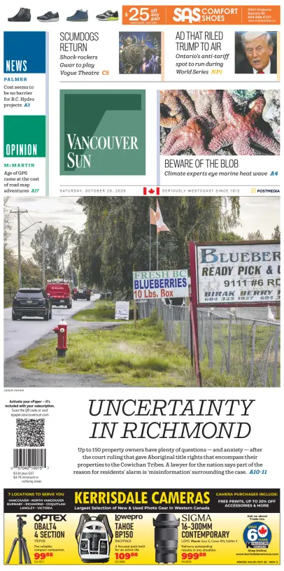 Cover of Vancouver Sun