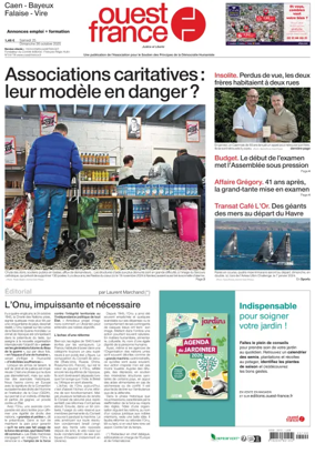Cover of Ouest France (Caen)