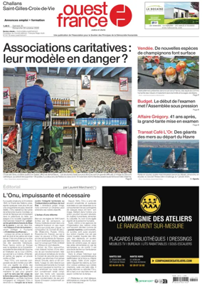 Cover of Ouest France (Challans / Saint-Gilles-Croix-de-Vie)