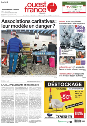 Cover of Ouest France (Lorient)