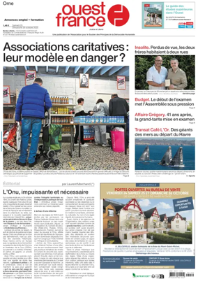 Cover of Ouest France (Orne)