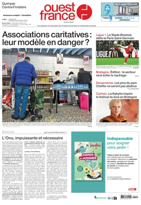 Cover of Ouest France (Quimper)
