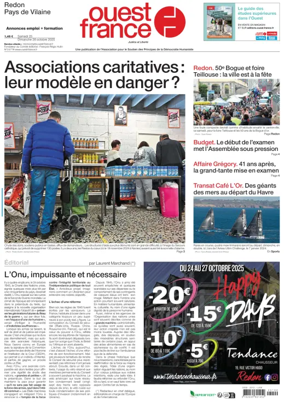 Cover of Ouest France (Redon / Pays de Vilaine)