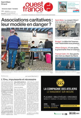Cover of Ouest France (Saint-Malo)
