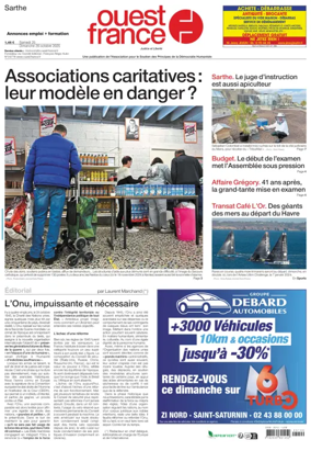 Cover of Ouest France (Sarthe)