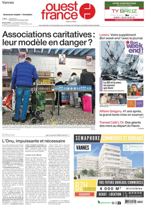 Cover of Ouest France (Vannes)