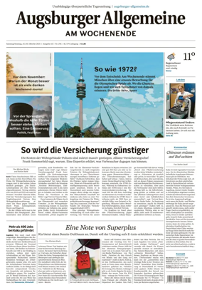 Cover of Augsburger Allgemeine (Ausgabe Stadt)