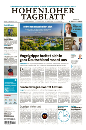 Cover of Hohenloher Tagblatt