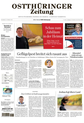 Cover of Ostthüringer Zeitung (Saale-Holzland-Kreis)