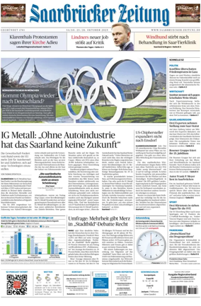 Cover of Saarbruecker Zeitung