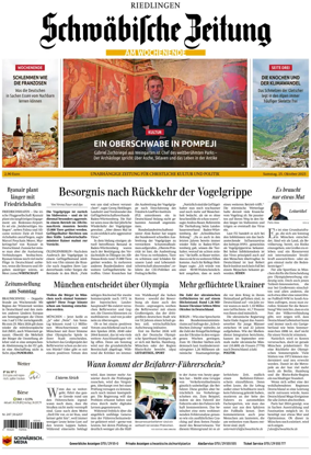 Cover of Schwaebische Zeitung (Riedlingen)