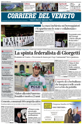 Cover of Corriere del Veneto (Treviso e Belluno)