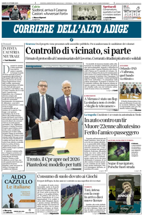 Cover of Corriere dell'Alto Adige