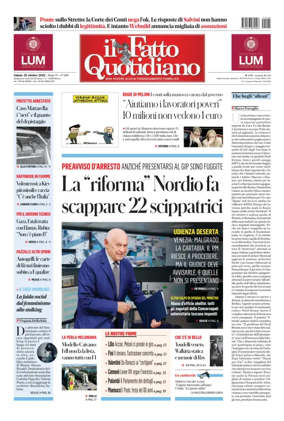 Cover of Il Fatto Quotidiano