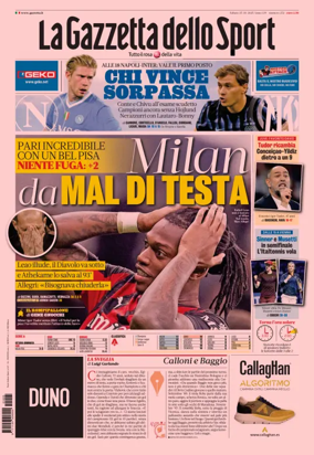 Cover of La Gazzetta dello Sport - Romana