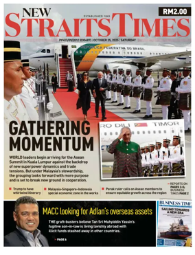 Cover of New Straits Times