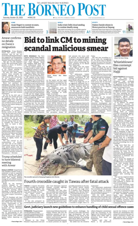 Cover of The Borneo Post (Sabah)