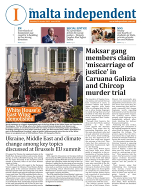 Cover of Malta Independent