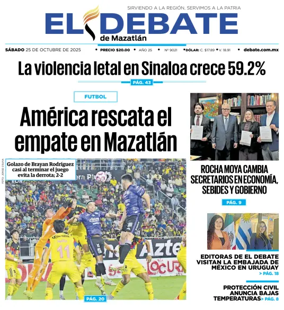 Cover of El Debate de Mazatlan