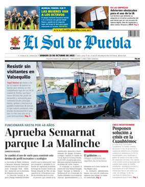 Cover of El Sol de Puebla
