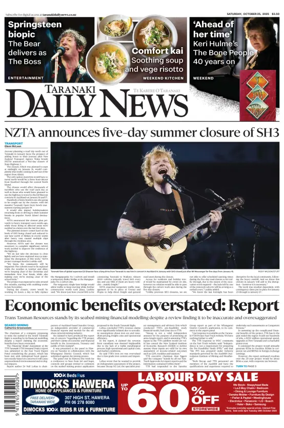 Cover of Taranaki Daily News