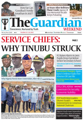 Cover of The Guardian Nigeria