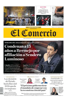 Cover of Diario El Comercio