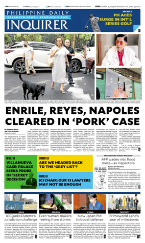Cover of Philippine Daily Inquirer