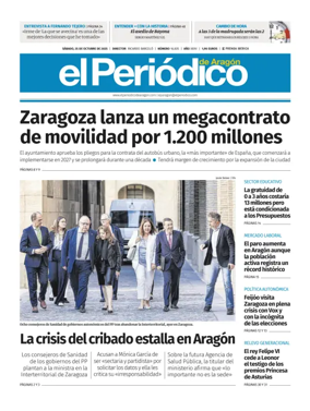 Cover of El Periódico Aragón
