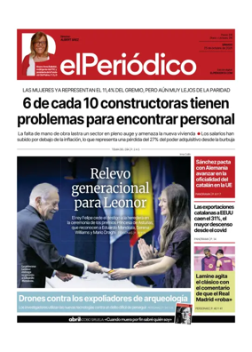 Cover of El Periódico de Catalunya (Castellano)