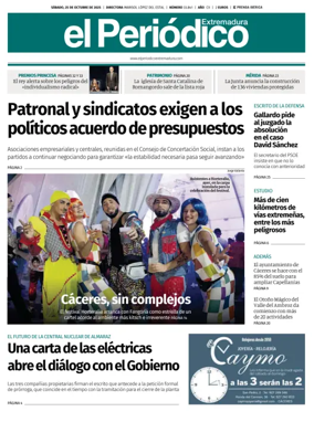 Cover of El Periódico Extremadura