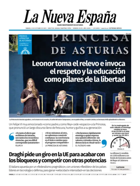 Cover of La Nueva España (Oviedo)
