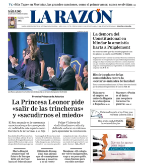 Cover of La Razon (Cataluna)