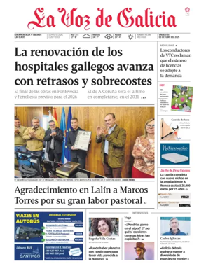 Cover of La Voz de Galicia (Deza)